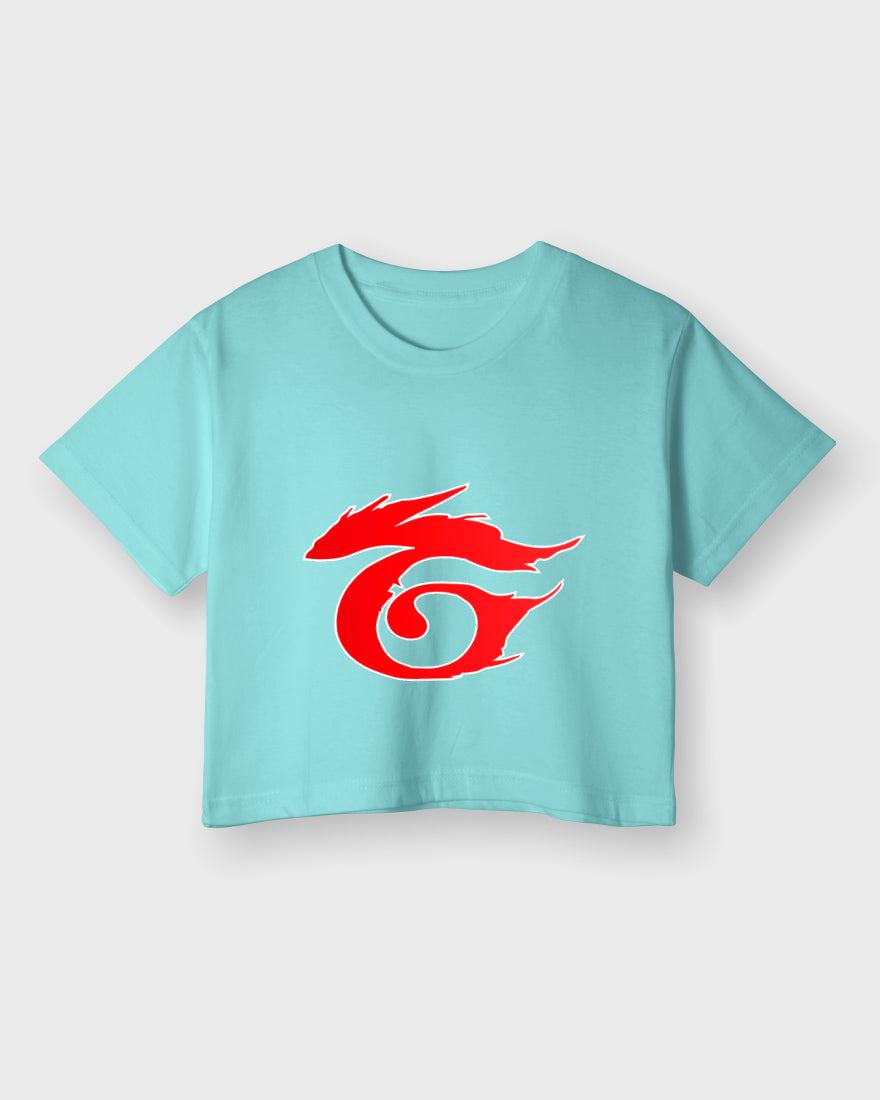 Womens Cropped TShirt Gaming Free Fire 1