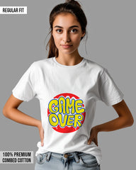 Womens Relaxed Fit TShirt Funky Game Over