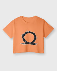 Womens Cropped TShirt Gaming God Of War Logo