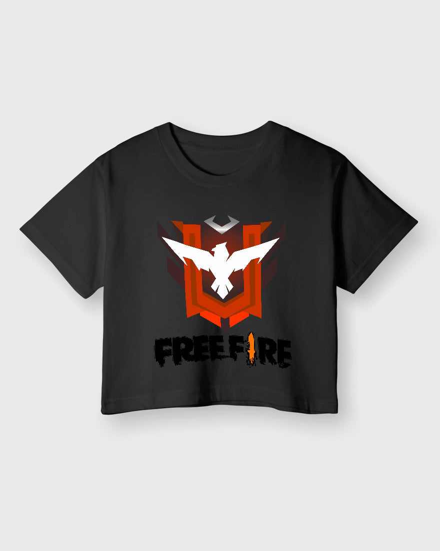 Womens Cropped TShirt Gaming Free Fire 2