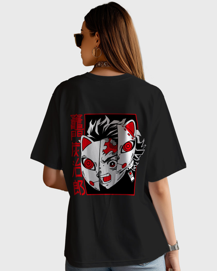 Womens Oversized TShirt Anime Chainsaw Man Tanjiro