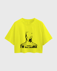 Womens Oversized Cropped TShirt Movies Batman