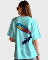 Womens Oversized TShirt Funky Splash Your Energy