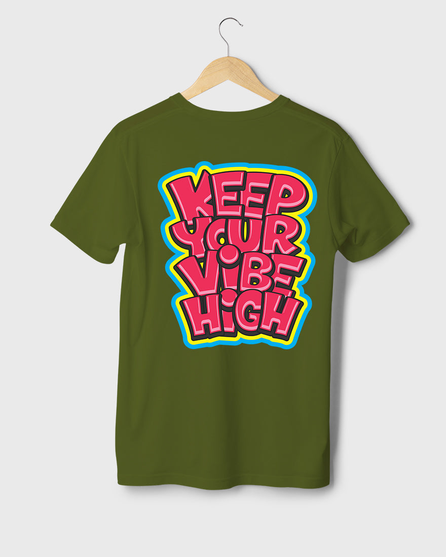 Mens Tshirt Funky Keep your vibe high - Metro Apes