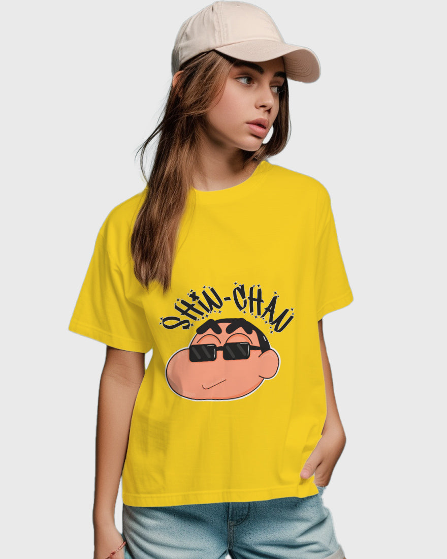 Womens Relaxed Fit TShirt Cartoon Sinchan