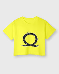 Womens Cropped TShirt Gaming God Of War Logo