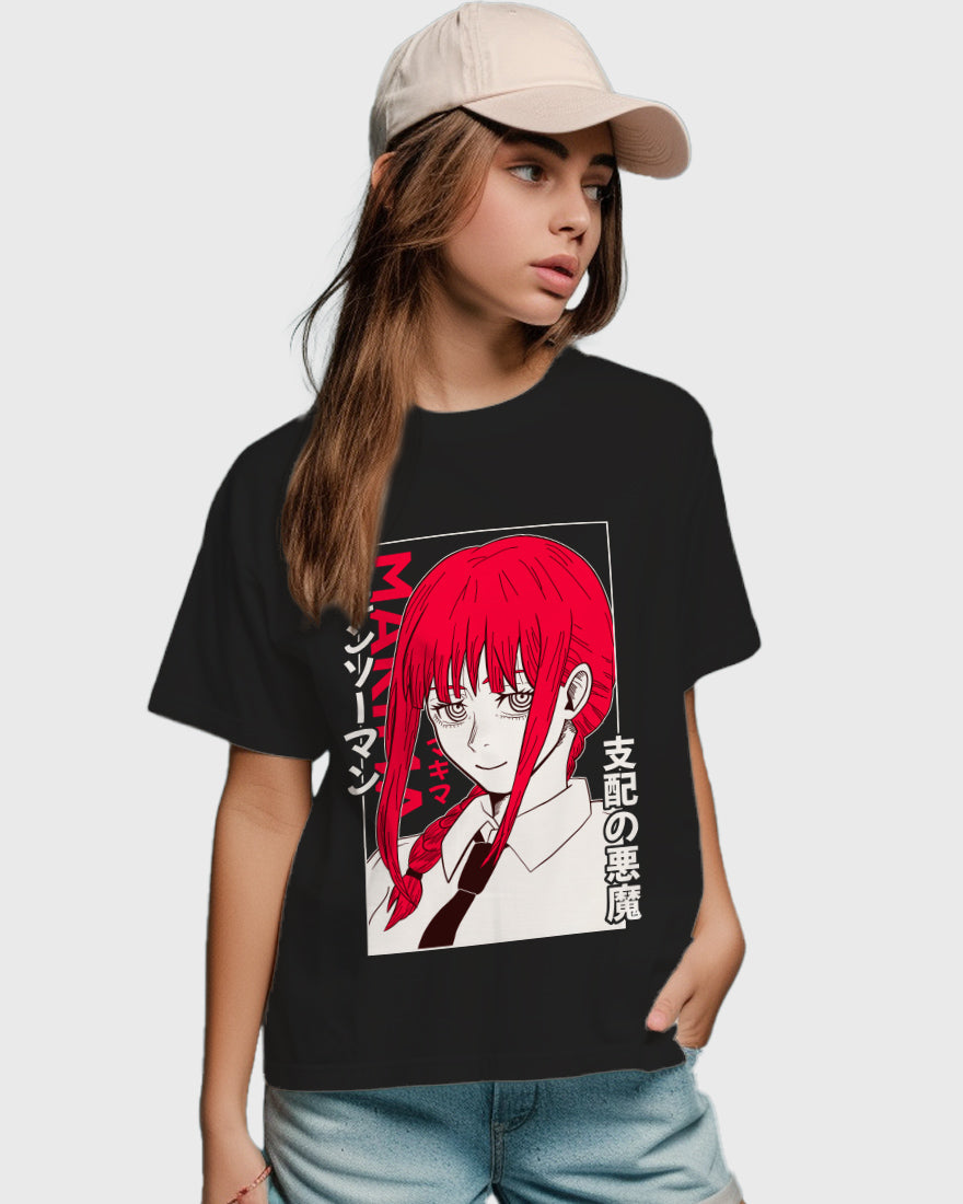 Womens Relaxed Fit TShirt Anime Chainsawman Makima 2