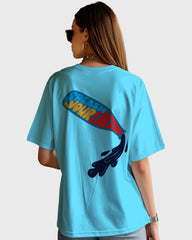 Womens Oversized TShirt Funky Splash Your Energy