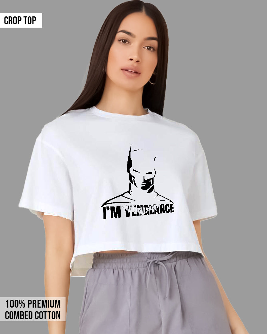 Womens Cropped TShirt Movies Batman