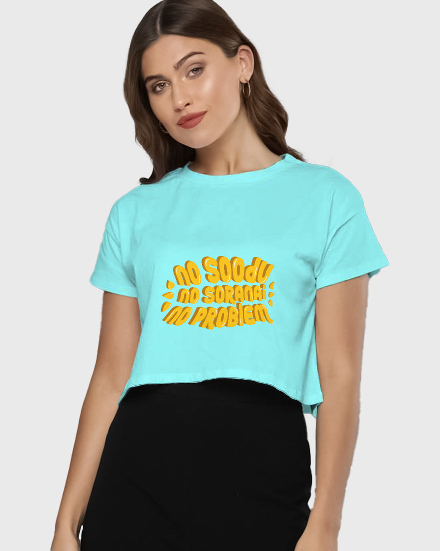 Womens Cropped TShirt Trendings No Problem