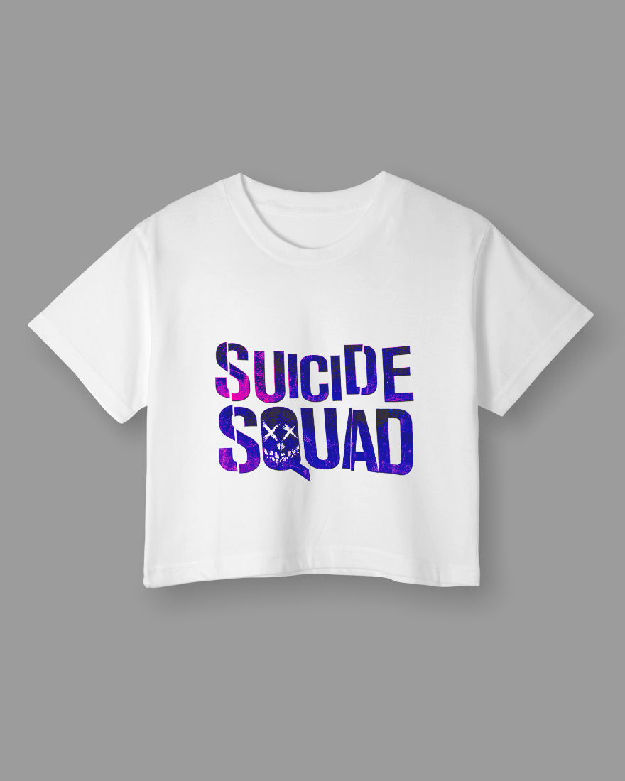 Womens Cropped TShirt Gaming Suicide Squad Special Ops