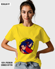 Womens Relaxed Fit TShirt Anime Naruto Hashirama & Madara