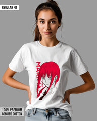 Womens Relaxed Fit TShirt Anime Chainsawman Makima 2