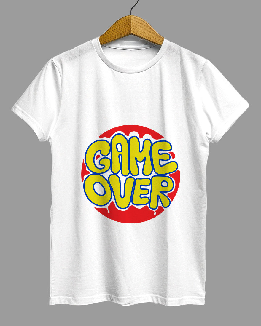 Womens Relaxed Fit TShirt Funky Game Over