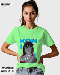 Womens Relaxed Fit TShirt Anime Chainsawman Kai Kon