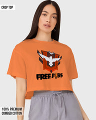 Womens Cropped TShirt Gaming Free Fire 2