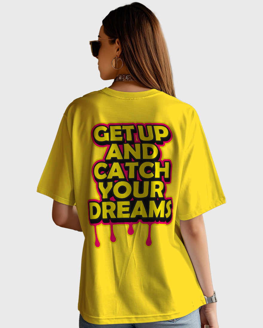 Womens Oversized TShirt Funky Getup And Catch