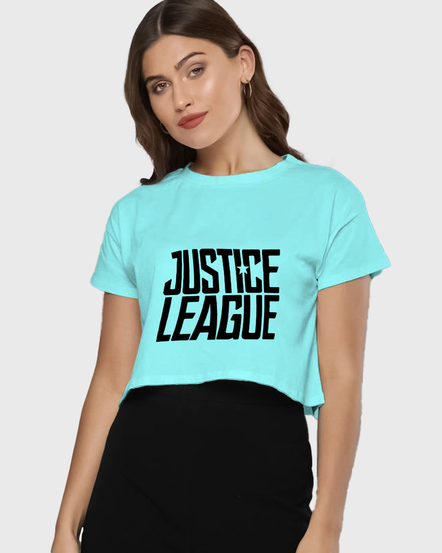 Womens Cropped TShirt Movies Lustice League