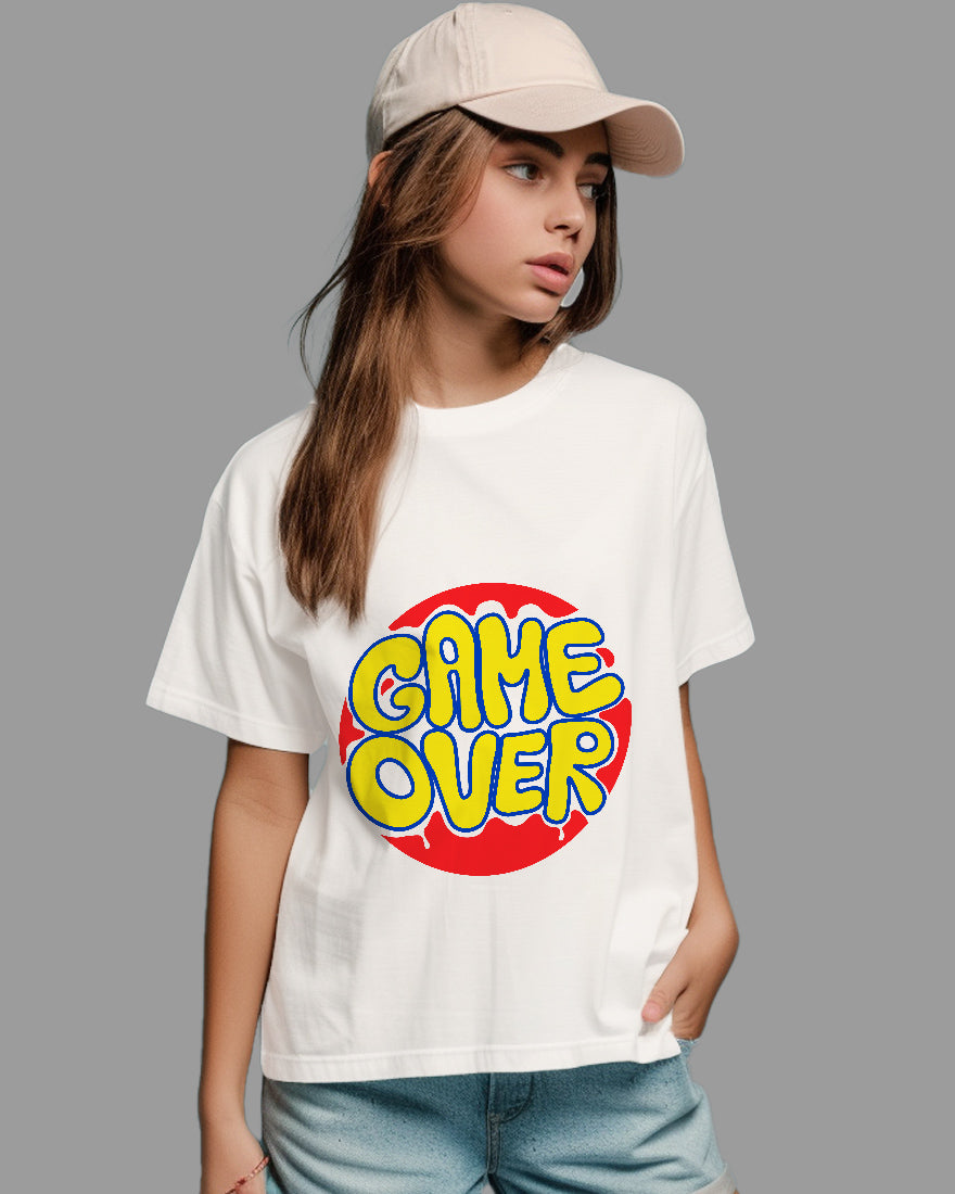 Womens Relaxed Fit TShirt Funky Game Over