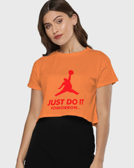 Womens Cropped TShirt Funky Just Do It