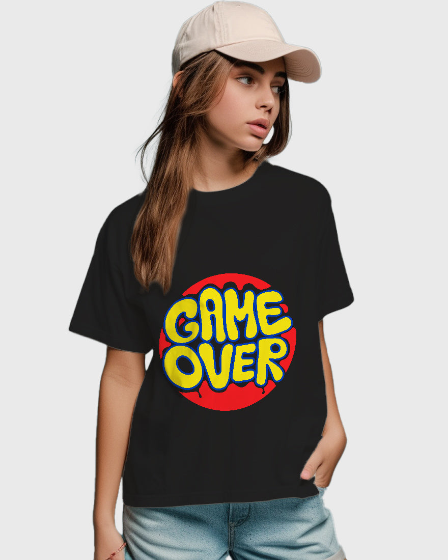 Womens Relaxed Fit TShirt Funky Game Over