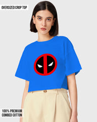 Womens Oversized Cropped TShirt Movies Dead Pool