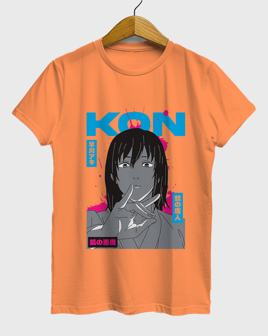 Womens Relaxed Fit TShirt Anime Chainsawman Kai Kon