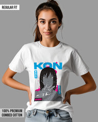 Womens Relaxed Fit TShirt Anime Chainsawman Kai Kon