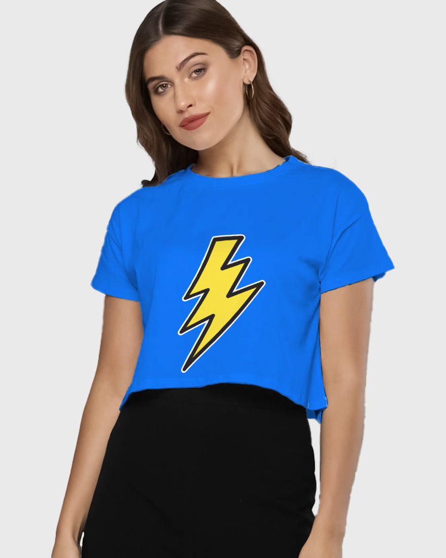 Womens Cropped TShirt Movies Flash Logo1