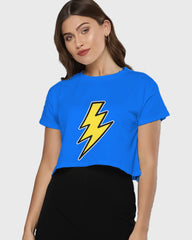 Womens Cropped TShirt Movies Flash Logo1