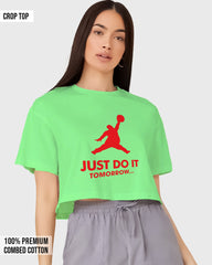 Womens Cropped TShirt Funky Just Do It