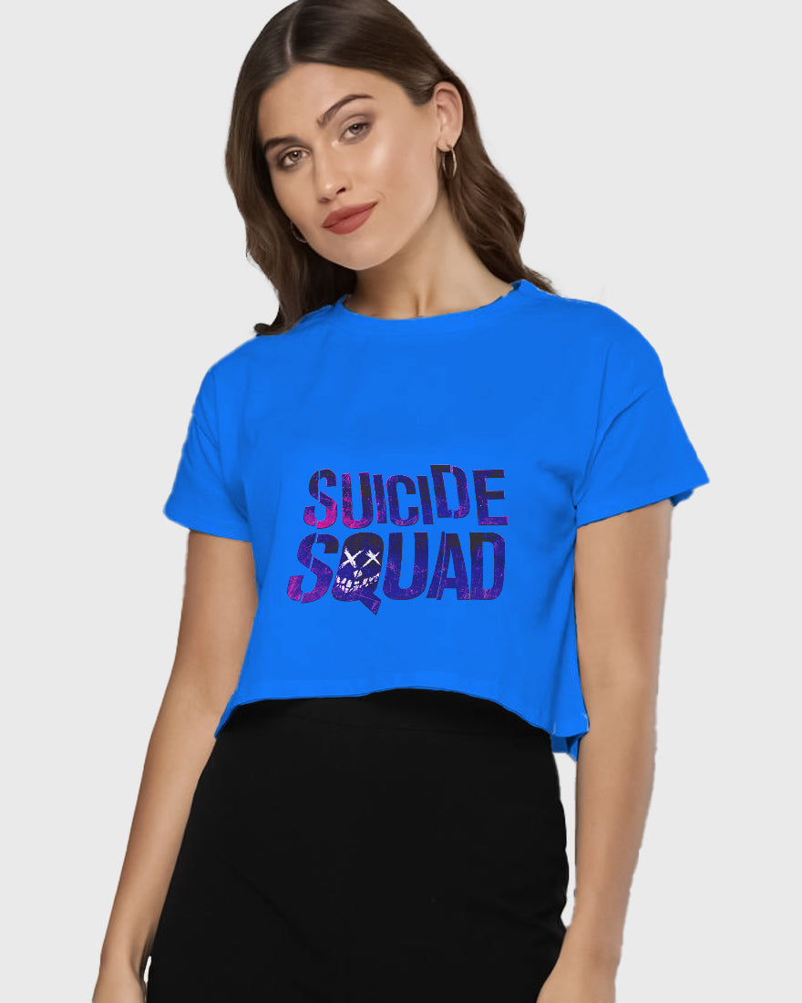 Womens Cropped TShirt Gaming Suicide Squad Special Ops