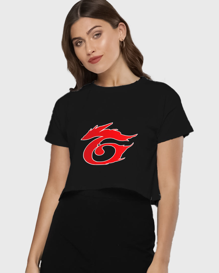 Womens Cropped TShirt Gaming Free Fire 1