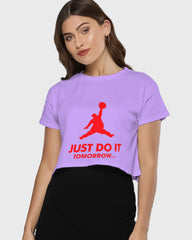 Womens Cropped TShirt Funky Just Do It