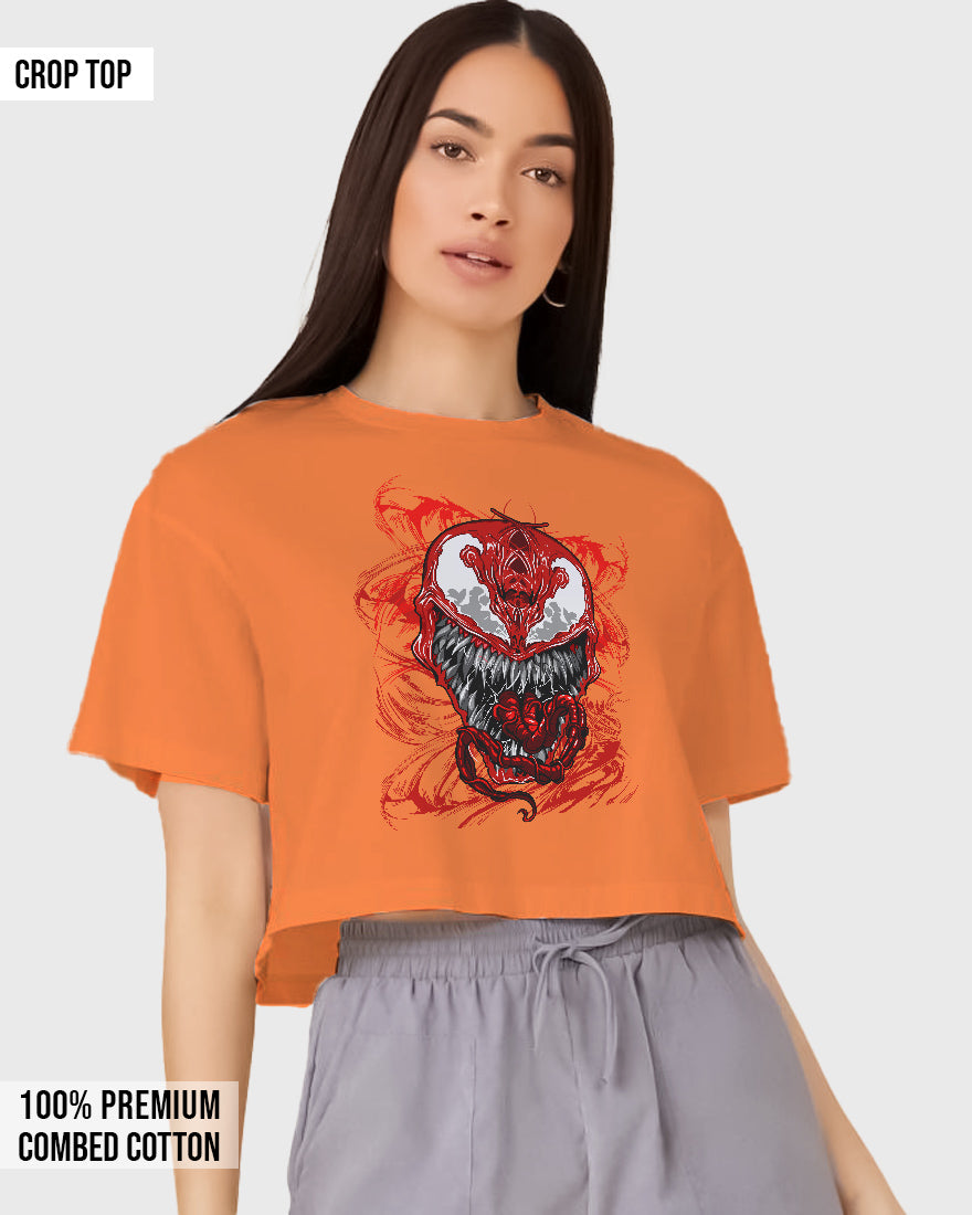 Womens Cropped TShirt Movies Venom Villian Venom