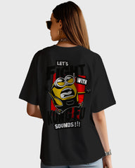 Womens Oversized TShirt Cartoon Minion