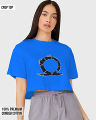 Womens Cropped TShirt Gaming God Of War Logo