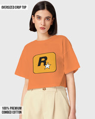 Womens Oversized Cropped TShirt Gaming Gta 1