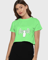 Womens Cropped TShirt Movies Venom Logo