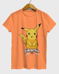 Womens Relaxed Fit TShirt Cartoon Pokeman Pikachu