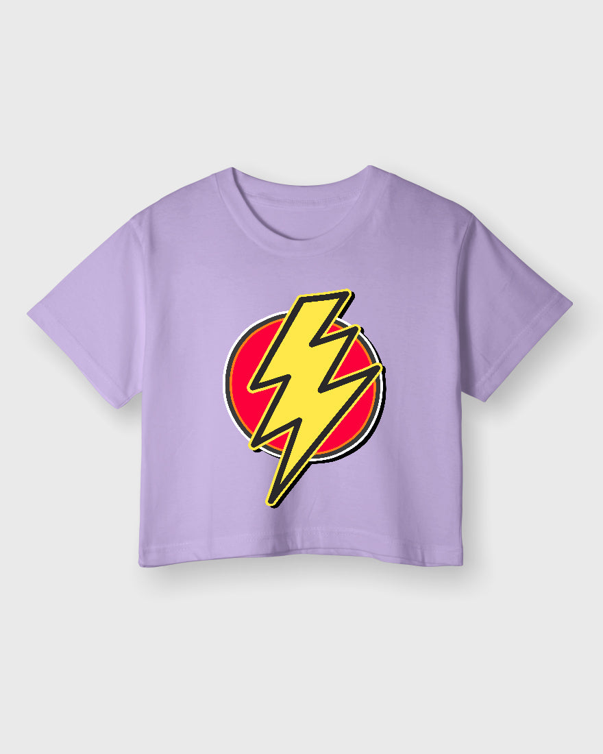 Womens Cropped TShirt Movies Flash Logo2