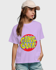 Womens Relaxed Fit TShirt Funky Game Over