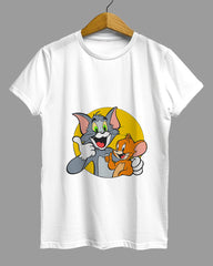 Womens Relaxed Fit TShirt Cartoon Tom & Jerry