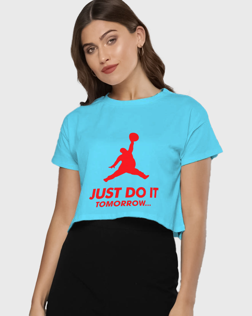 Womens Cropped TShirt Funky Just Do It