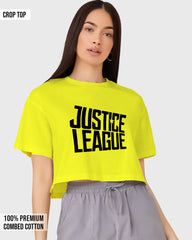 Womens Cropped TShirt Movies Lustice League