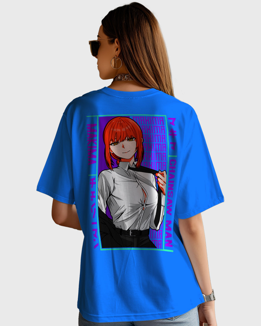 Womens Oversized TShirt Anime Chainsaw Man Makima