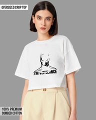 Womens Oversized Cropped TShirt Movies Batman