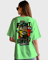 Womens Oversized TShirt Cartoon Minion