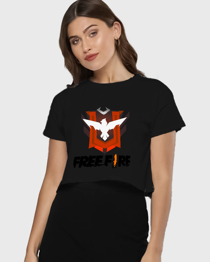 Womens Cropped TShirt Gaming Free Fire 2