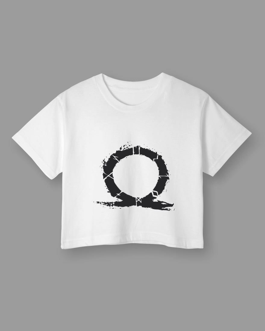 Womens Cropped TShirt Gaming God Of War Logo